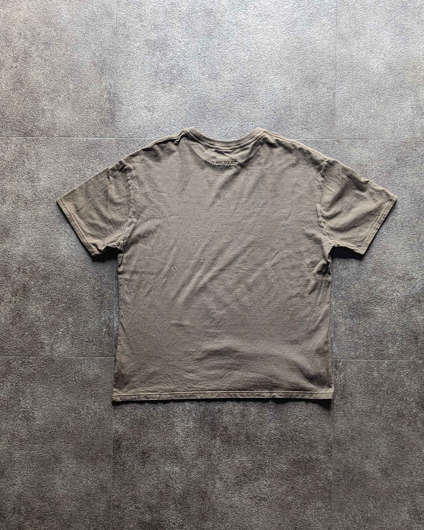 ウォッシュドコットン Tシャツ カーキ