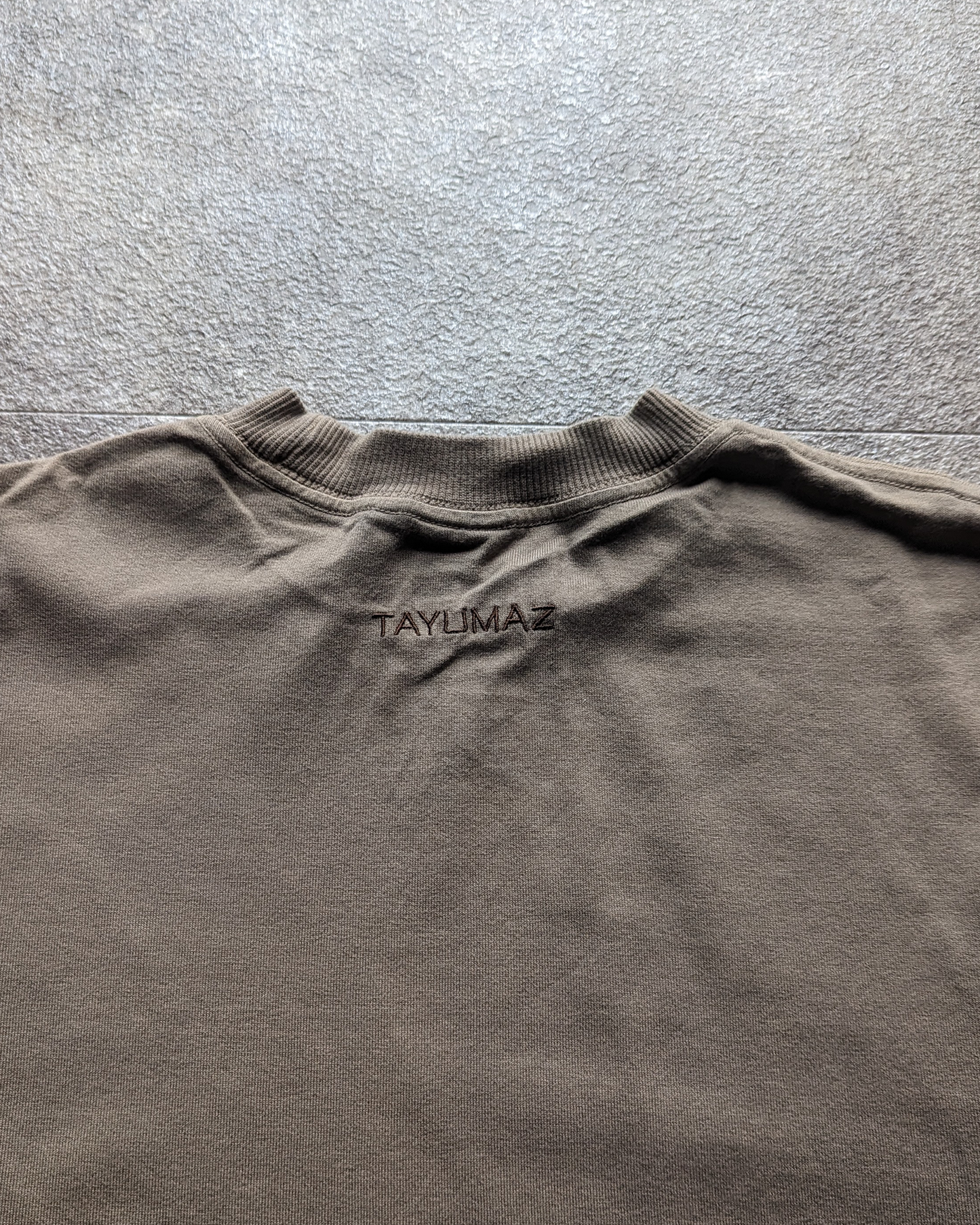 ウォッシュドコットン ロングTシャツ カーキ