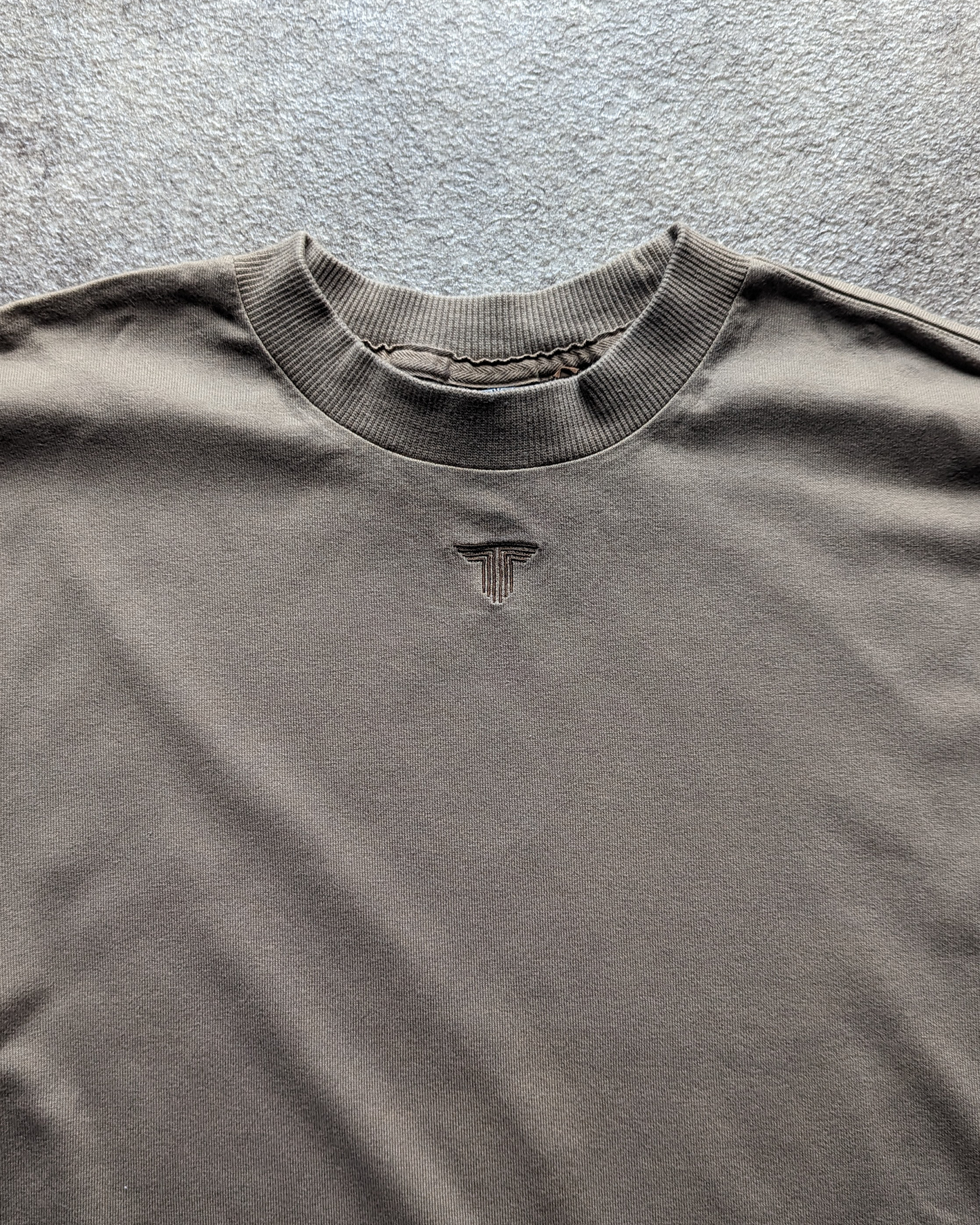 ウォッシュドコットン ロングTシャツ カーキ
