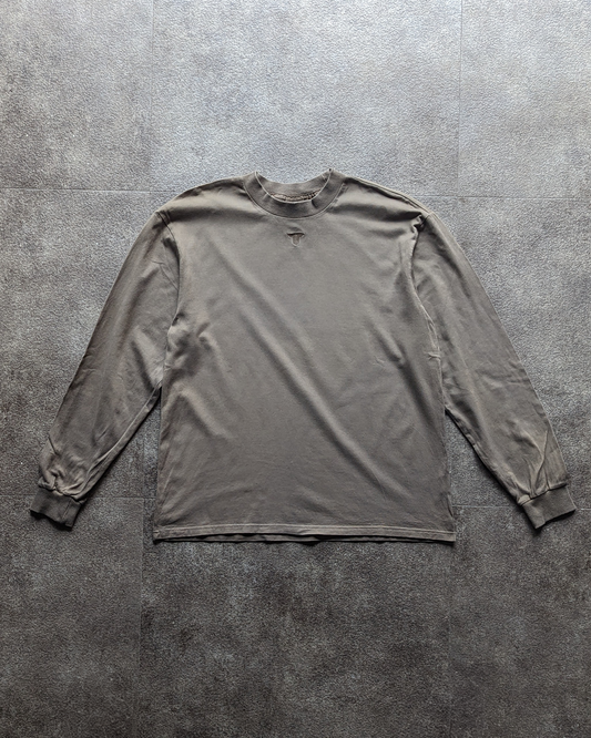 ウォッシュドコットン ロングTシャツ カーキ