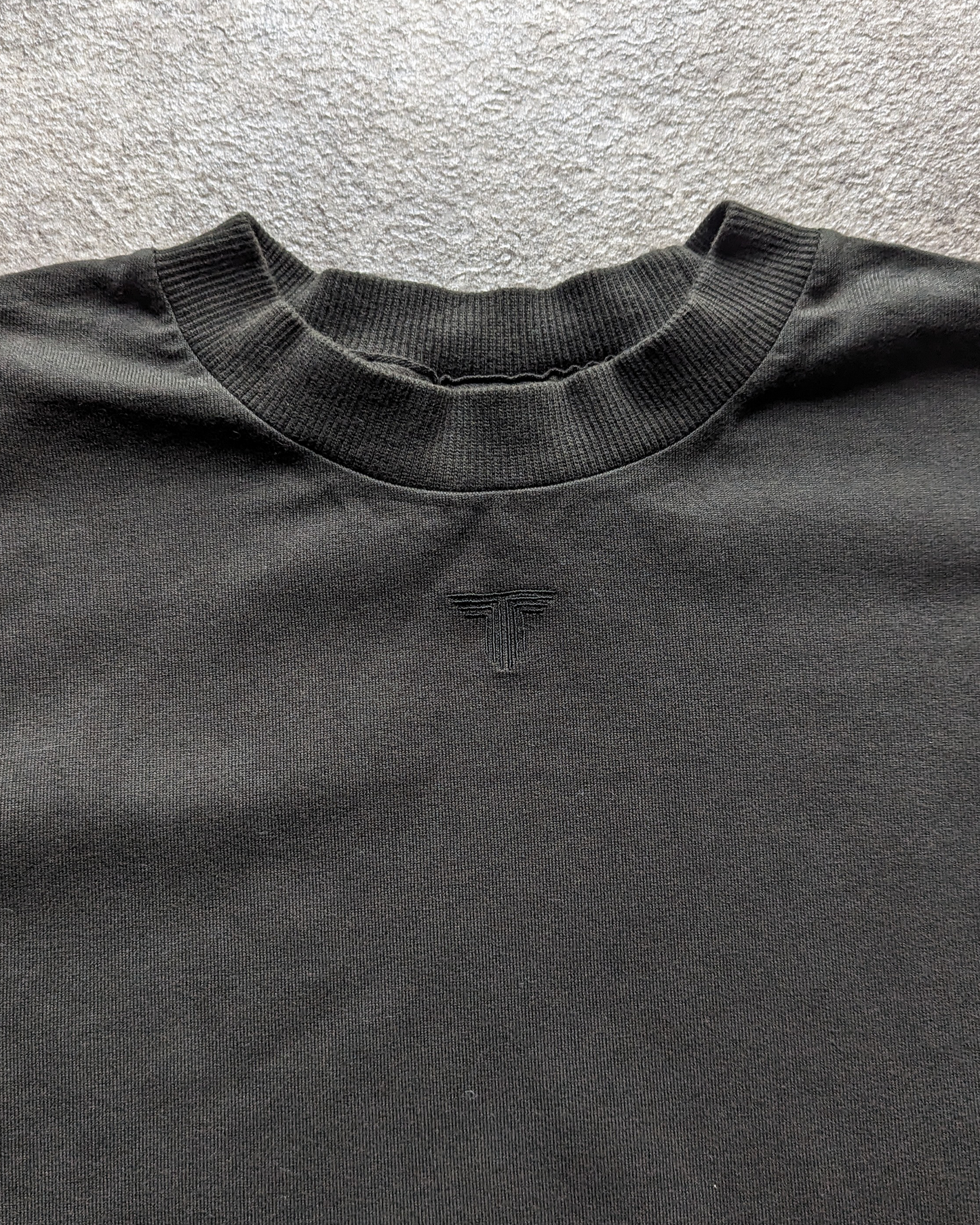 ウォッシュドコットン ロングTシャツ ブラック