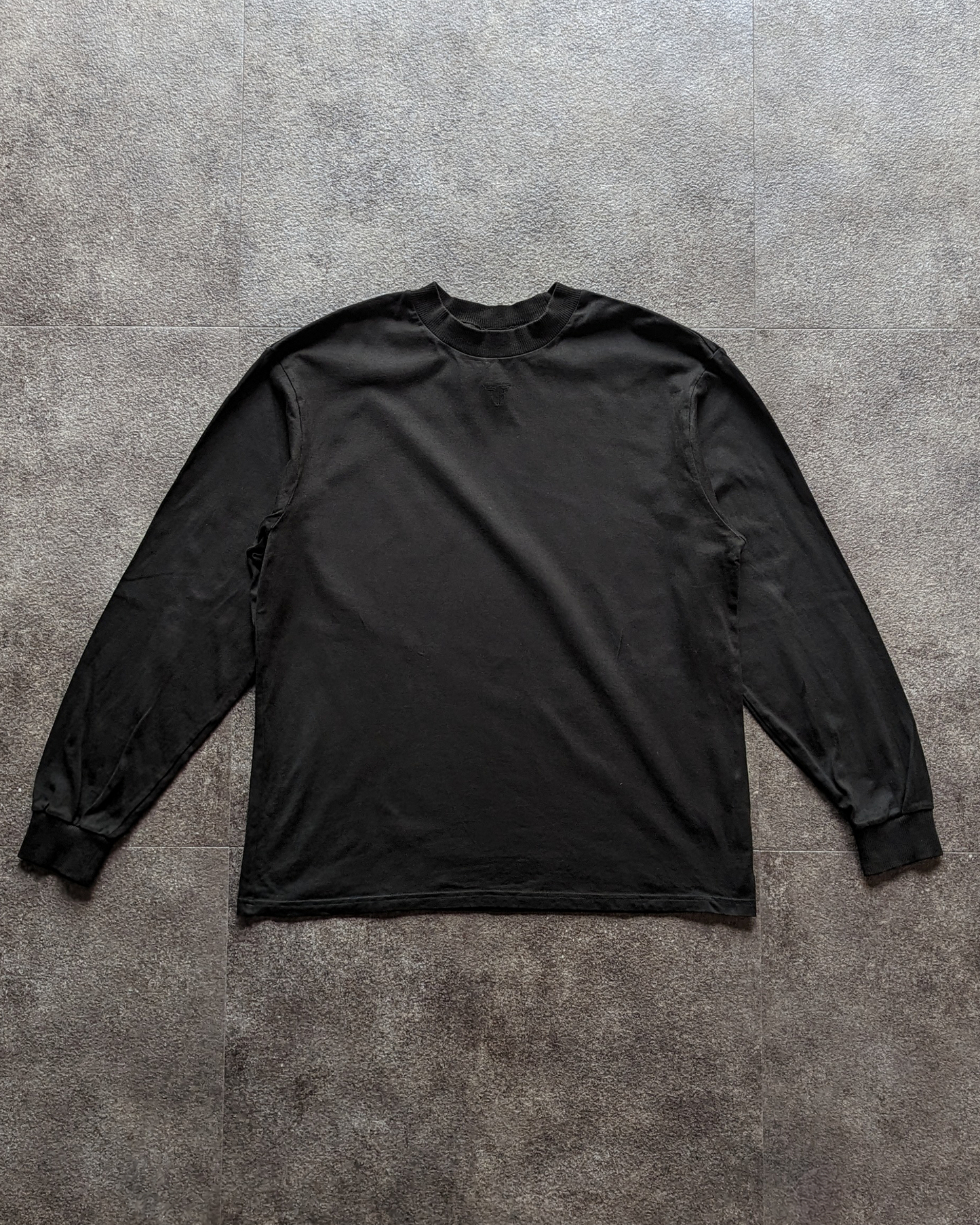 ウォッシュドコットン ロングTシャツ ブラック