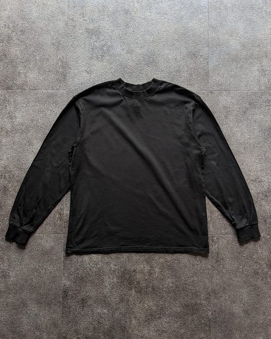 ウォッシュドコットン ロングTシャツ ブラック
