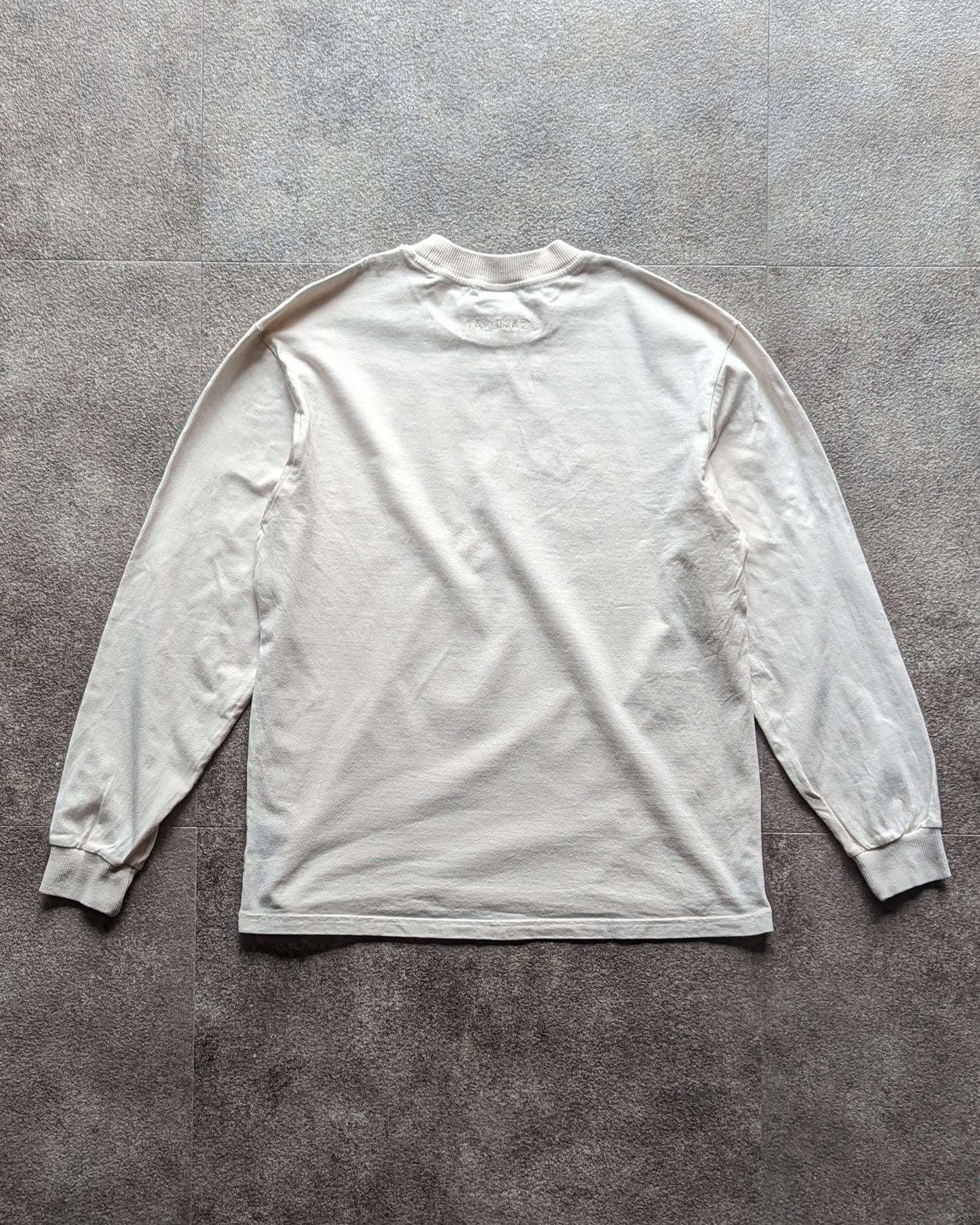 ウォッシュドコットン ロングTシャツ アイボリーホワイト