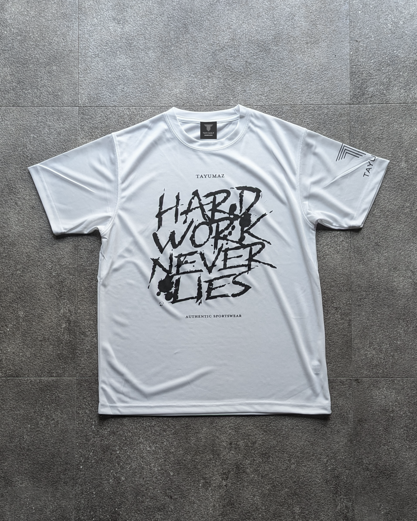 ドライTシャツ スプラッターペイント ホワイト