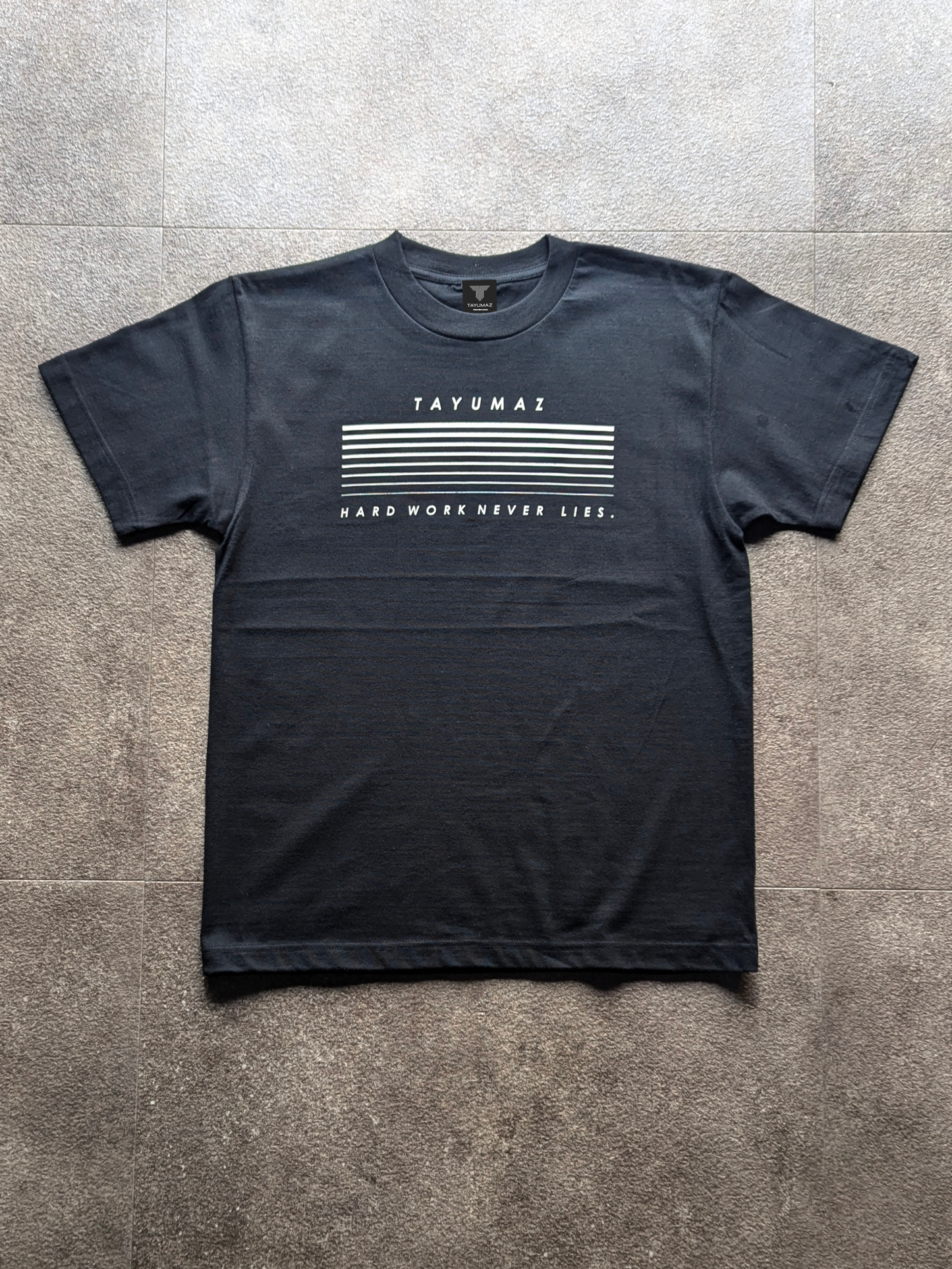 プレミアムコットンTシャツ ウェーブ ブラック