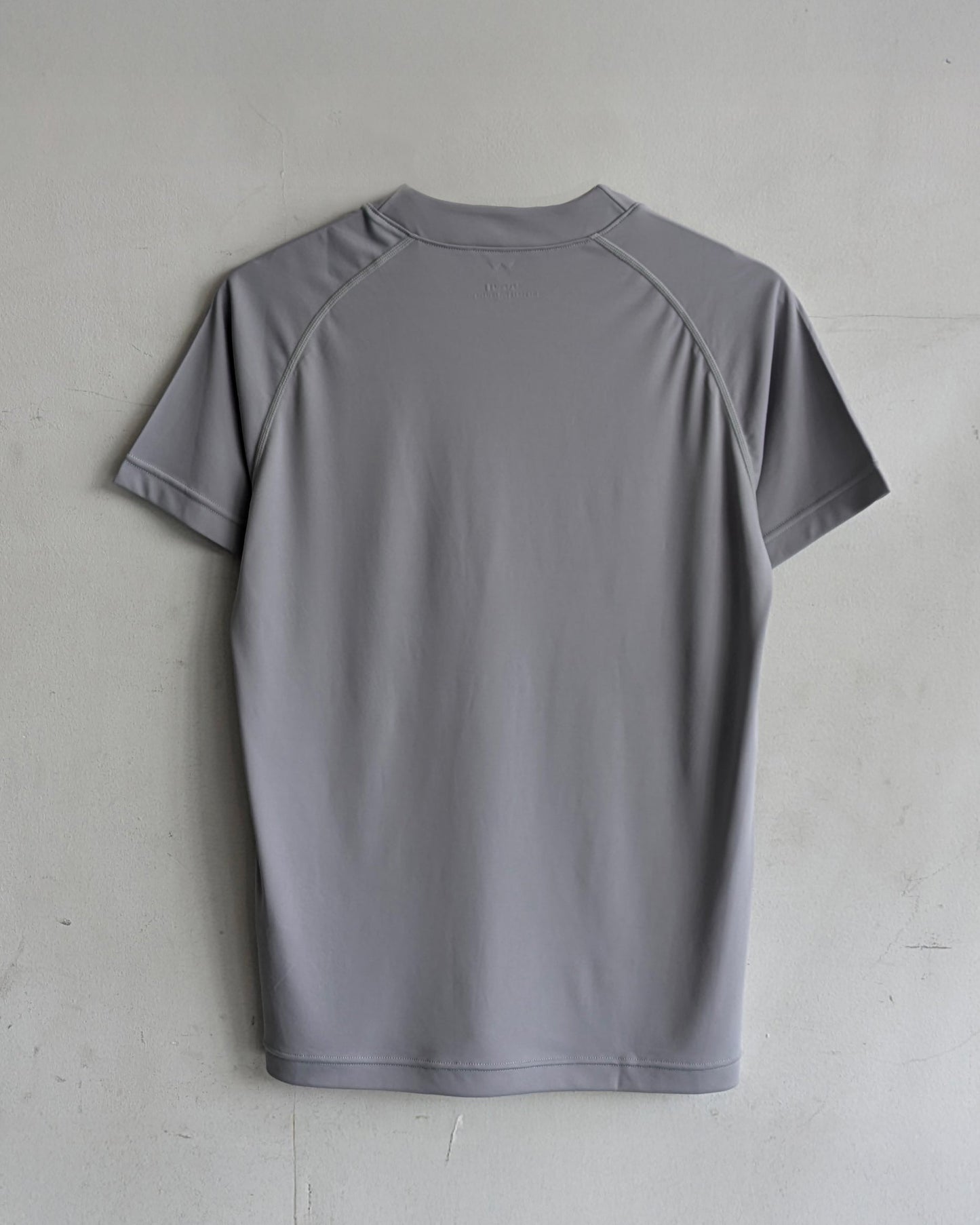 ストレッチスムースTシャツ ライトグレー シルバーロゴ