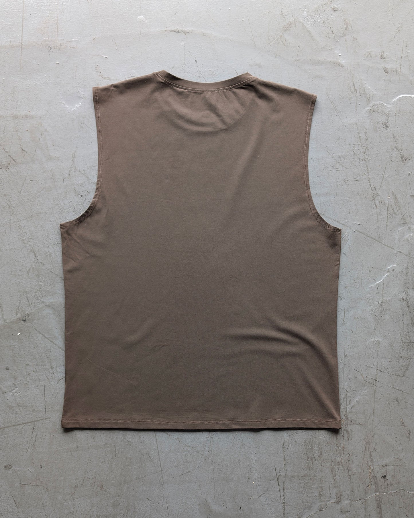 モダールノースリーブシャツ ダークブラウン