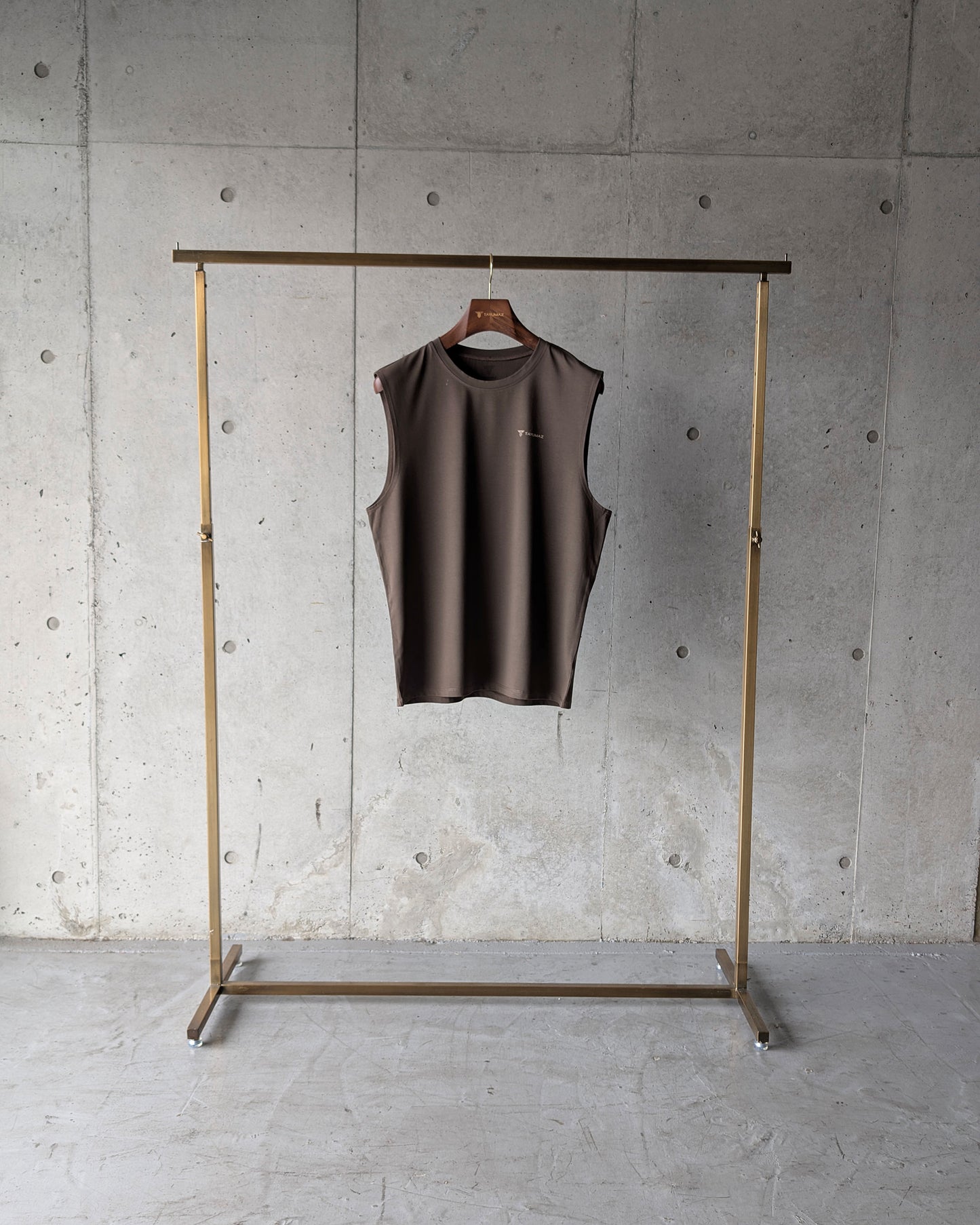 モダールノースリーブシャツ ダークブラウン