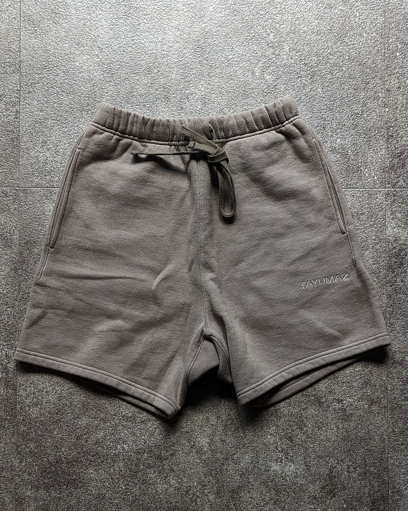 ウォッシュドコットン スウェットショートパンツ グレージュ