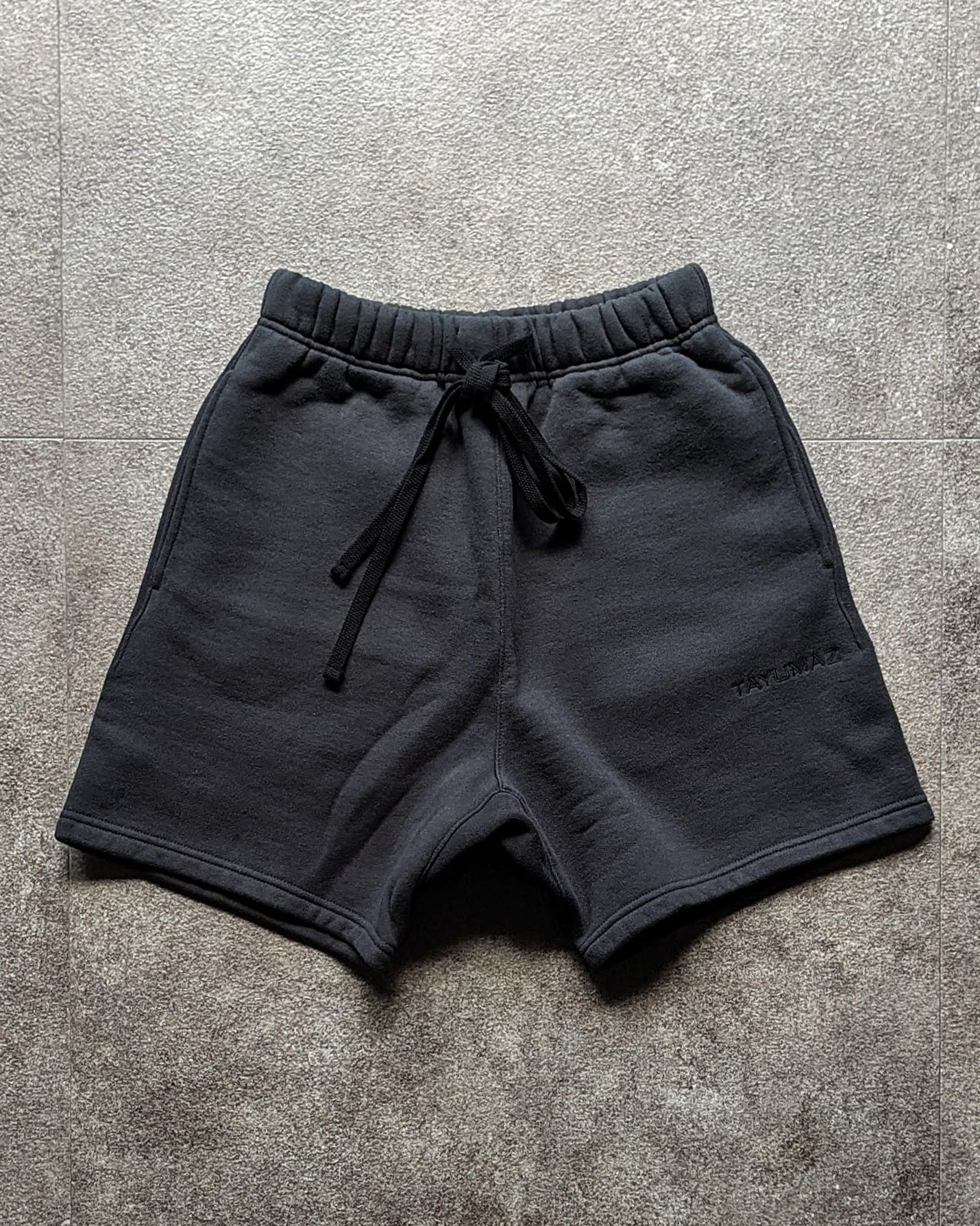 ウォッシュドコットン スウェットショートパンツ ブラック