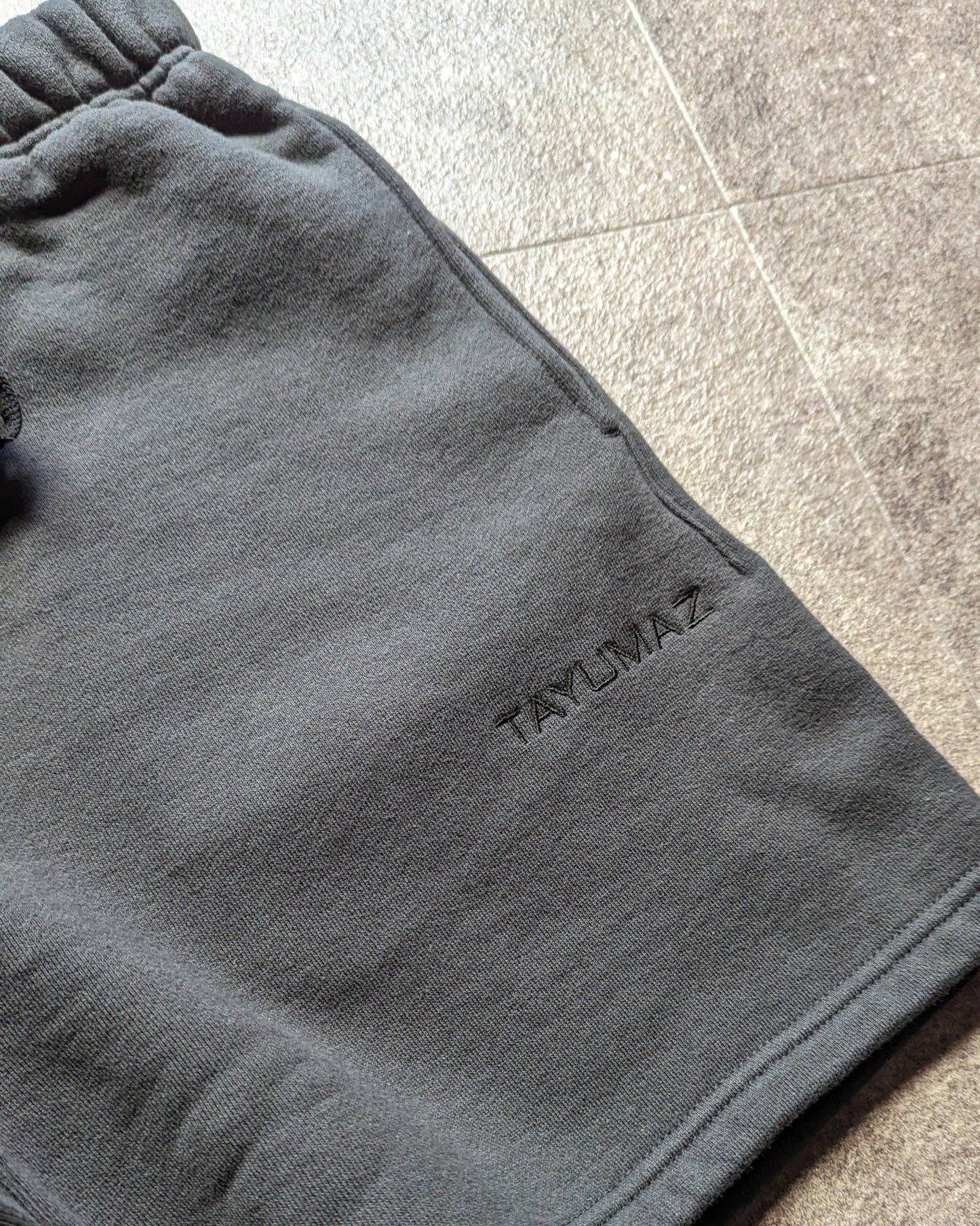 ウォッシュドコットン スウェットショートパンツ ブラック