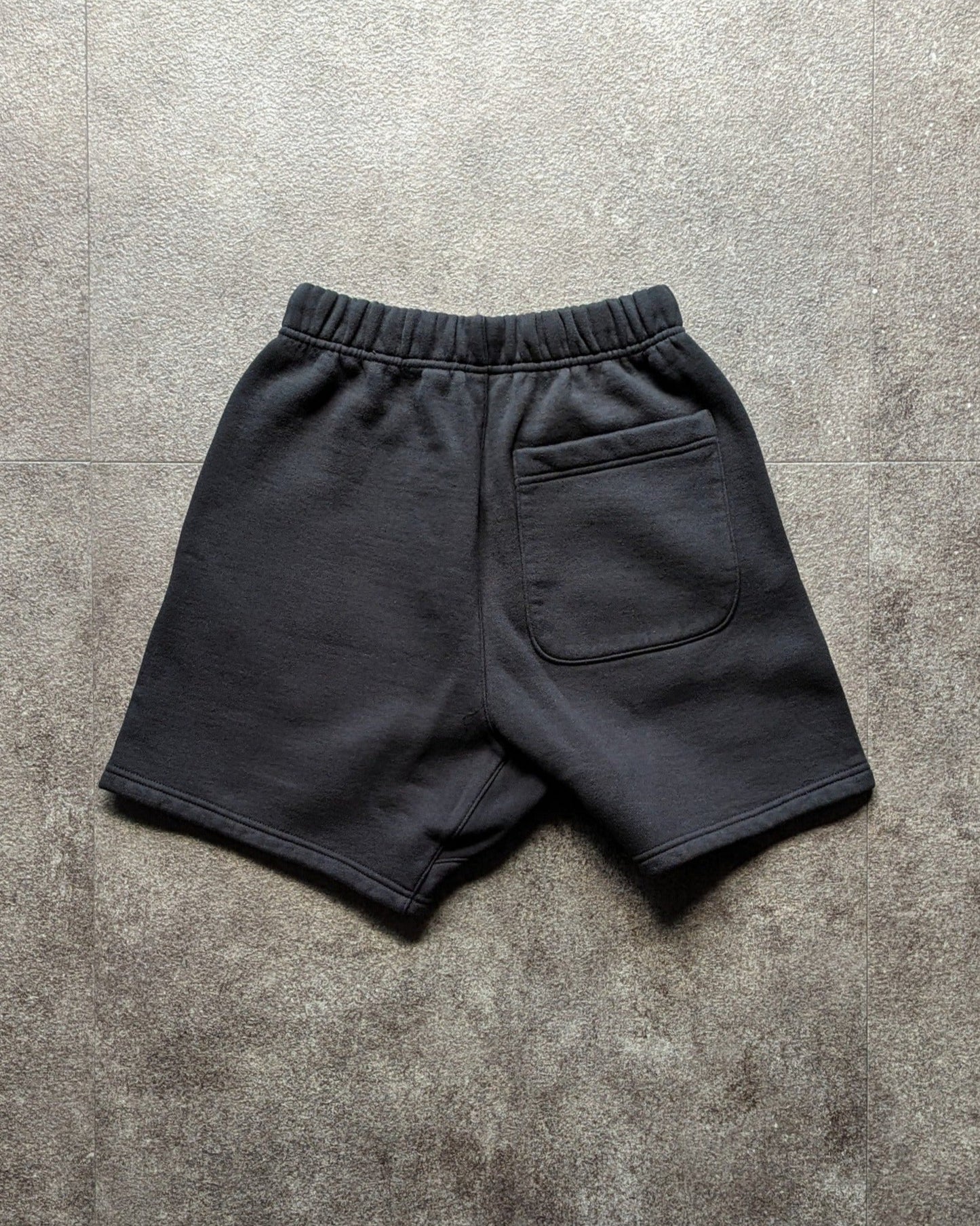 ウォッシュドコットン スウェットショートパンツ ブラック