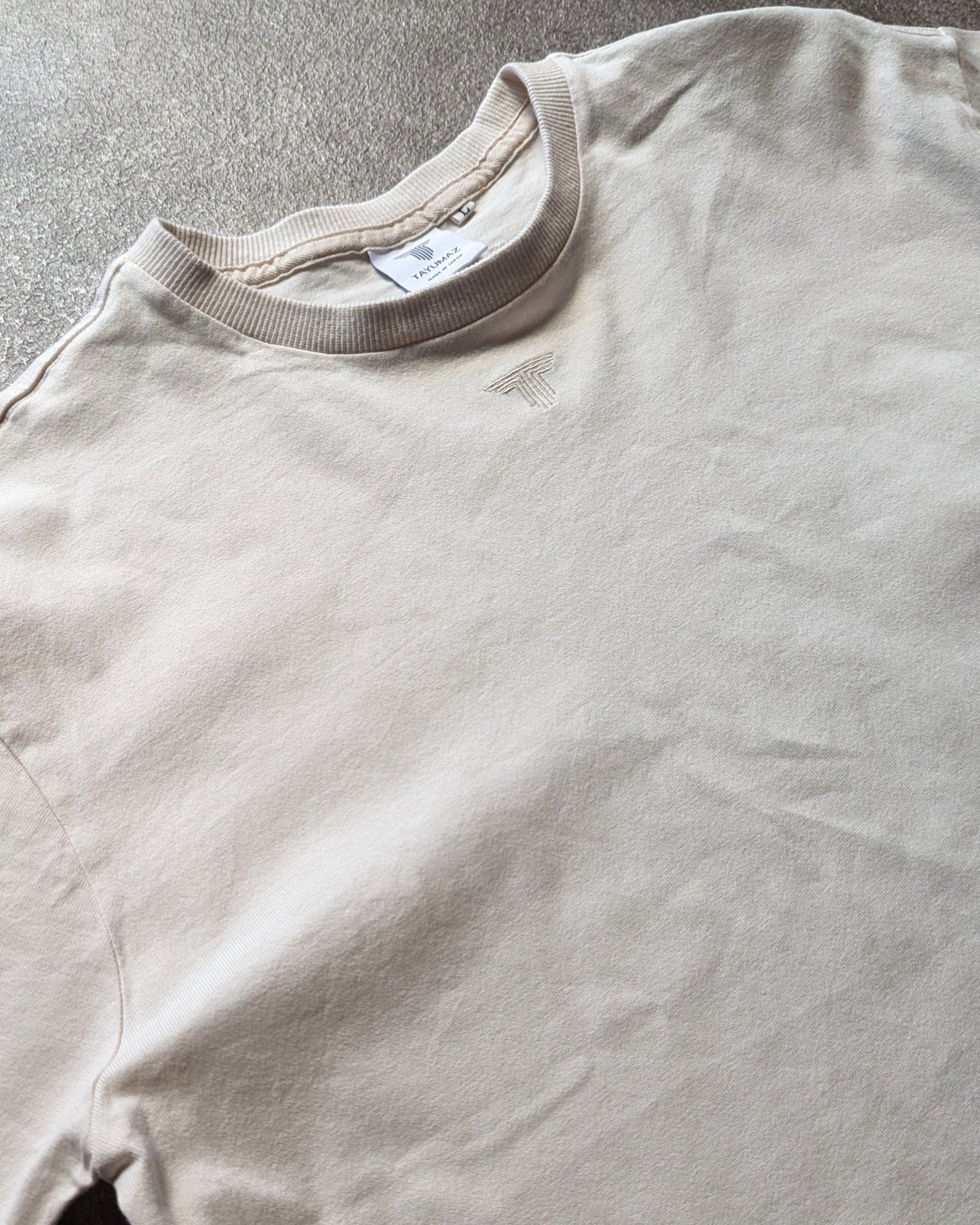 ウォッシュドコットン Tシャツ アイボリーホワイト