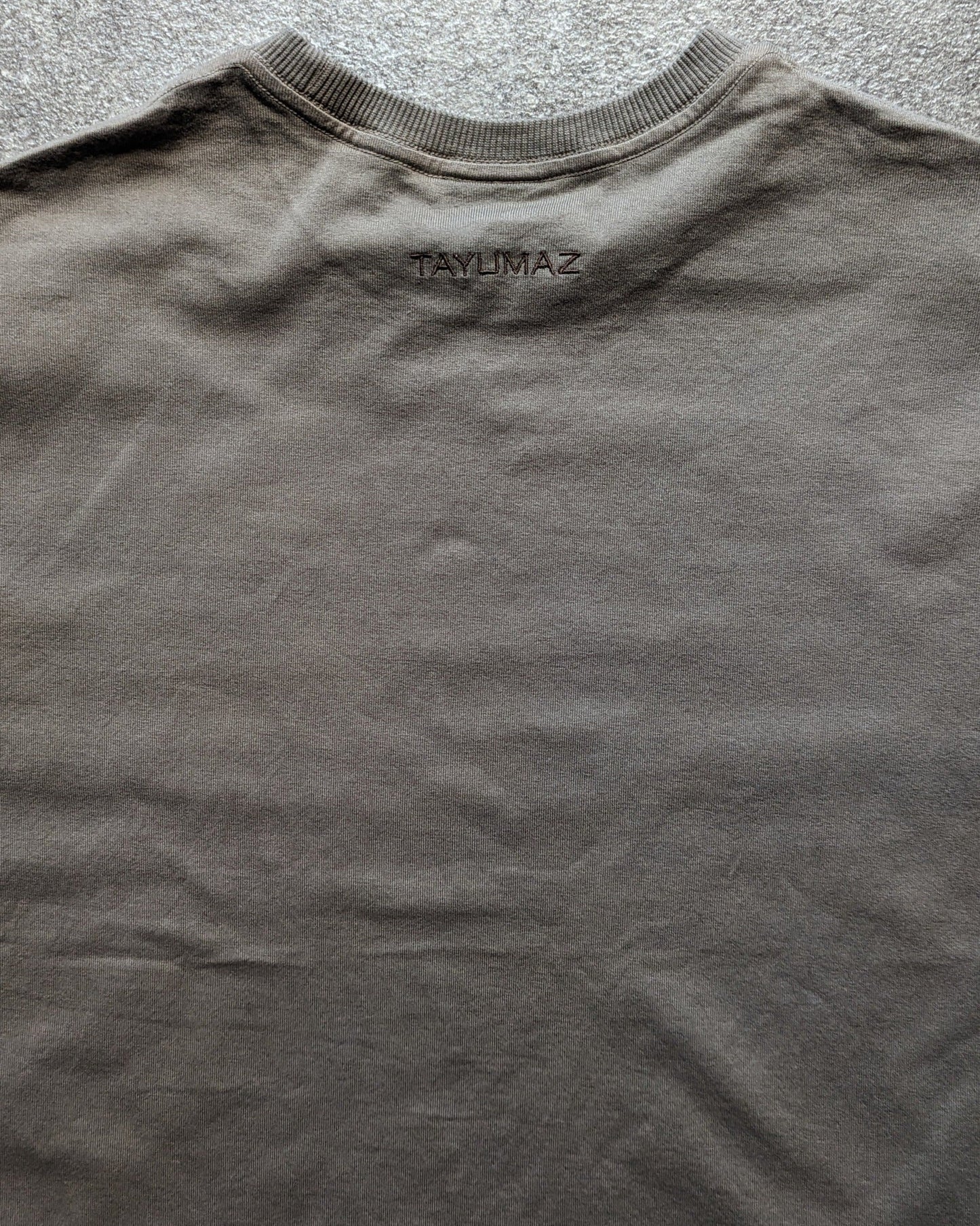 ウォッシュドコットン Tシャツ カーキ
