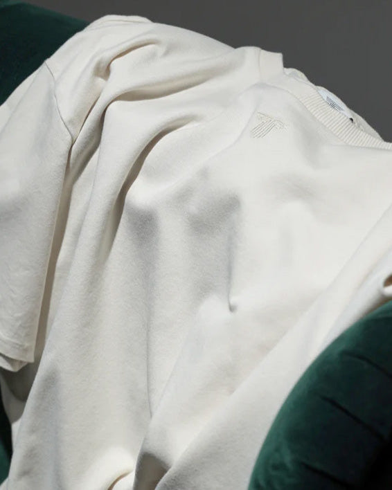 ウォッシュドコットン Tシャツ アイボリーホワイト