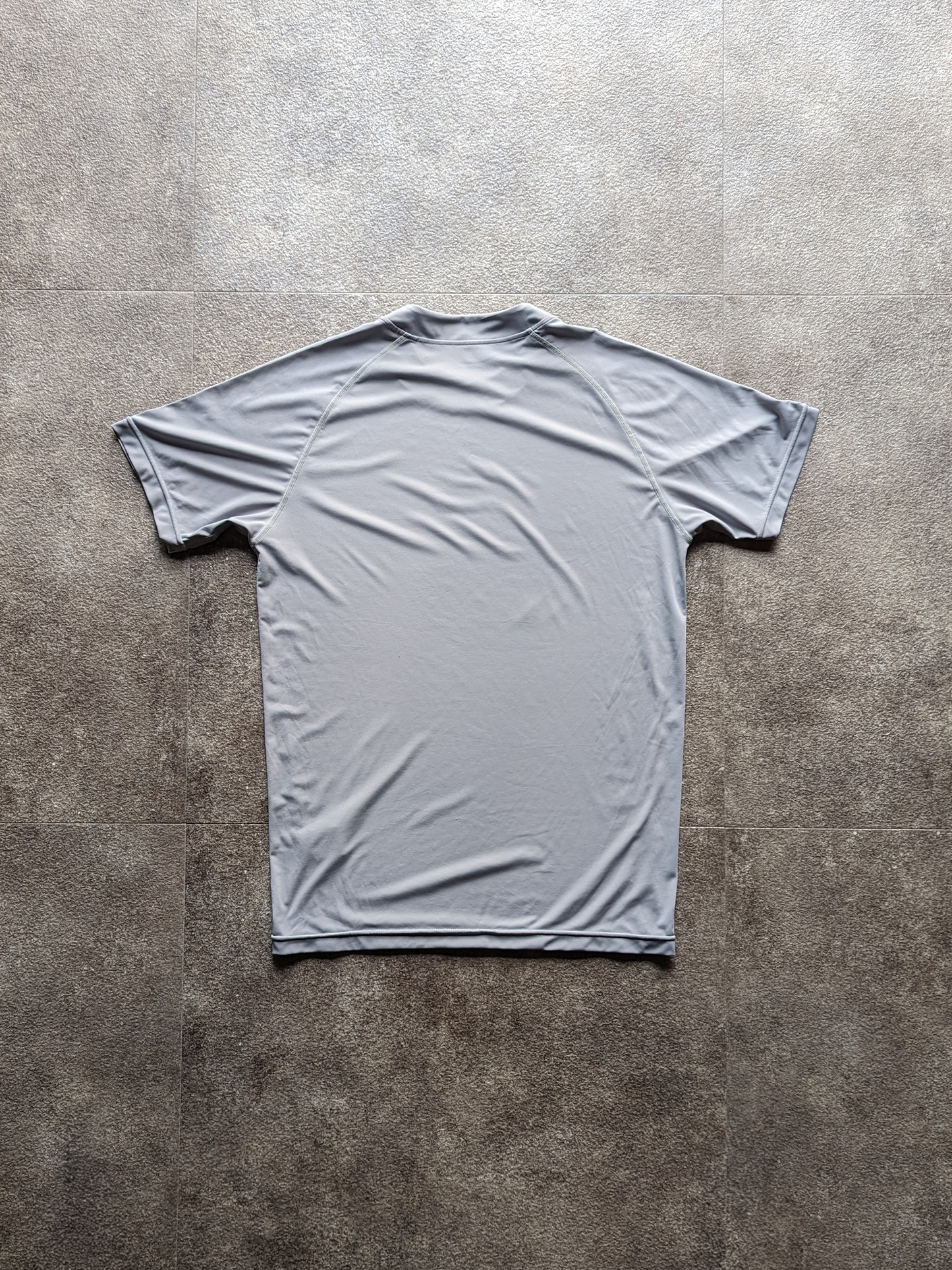 ストレッチスムースTシャツ ライトグレー 3Dシリコンロゴ