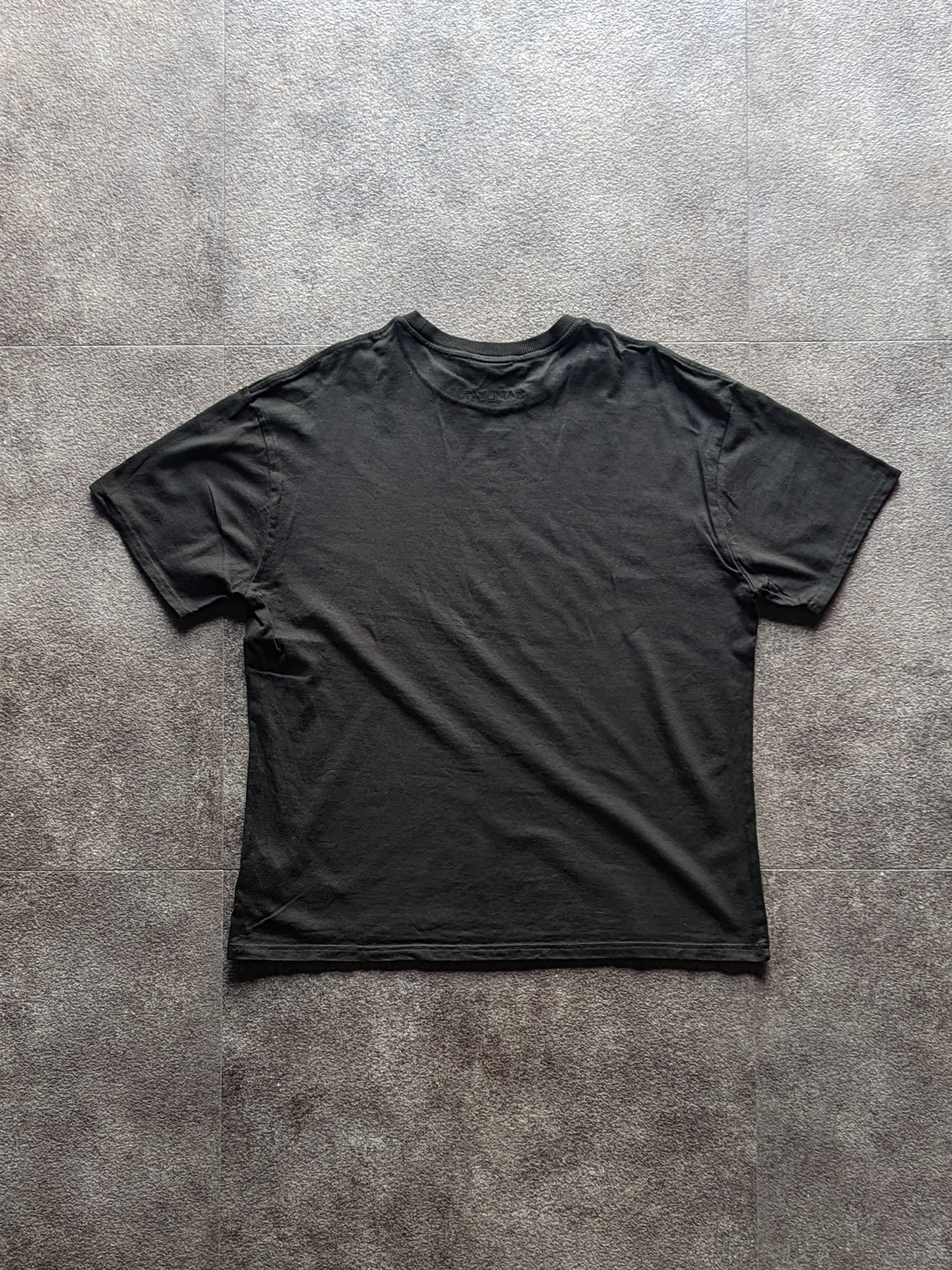Washed cotton T-shirt black