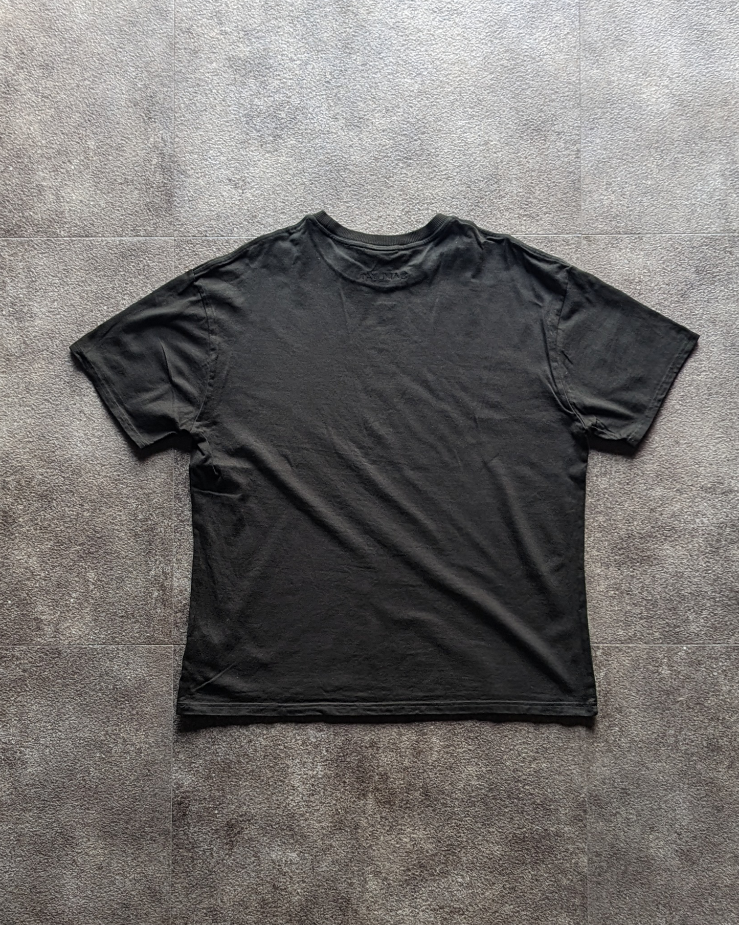 Washed cotton T-shirt black