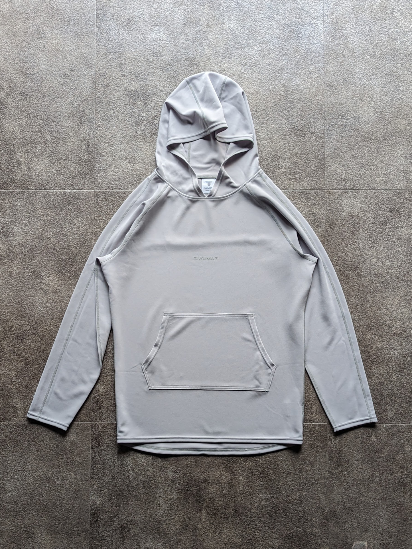 DRY SUITING HOODIE ICE GRAY / 3D SILICONE LOGO ICE GRAY