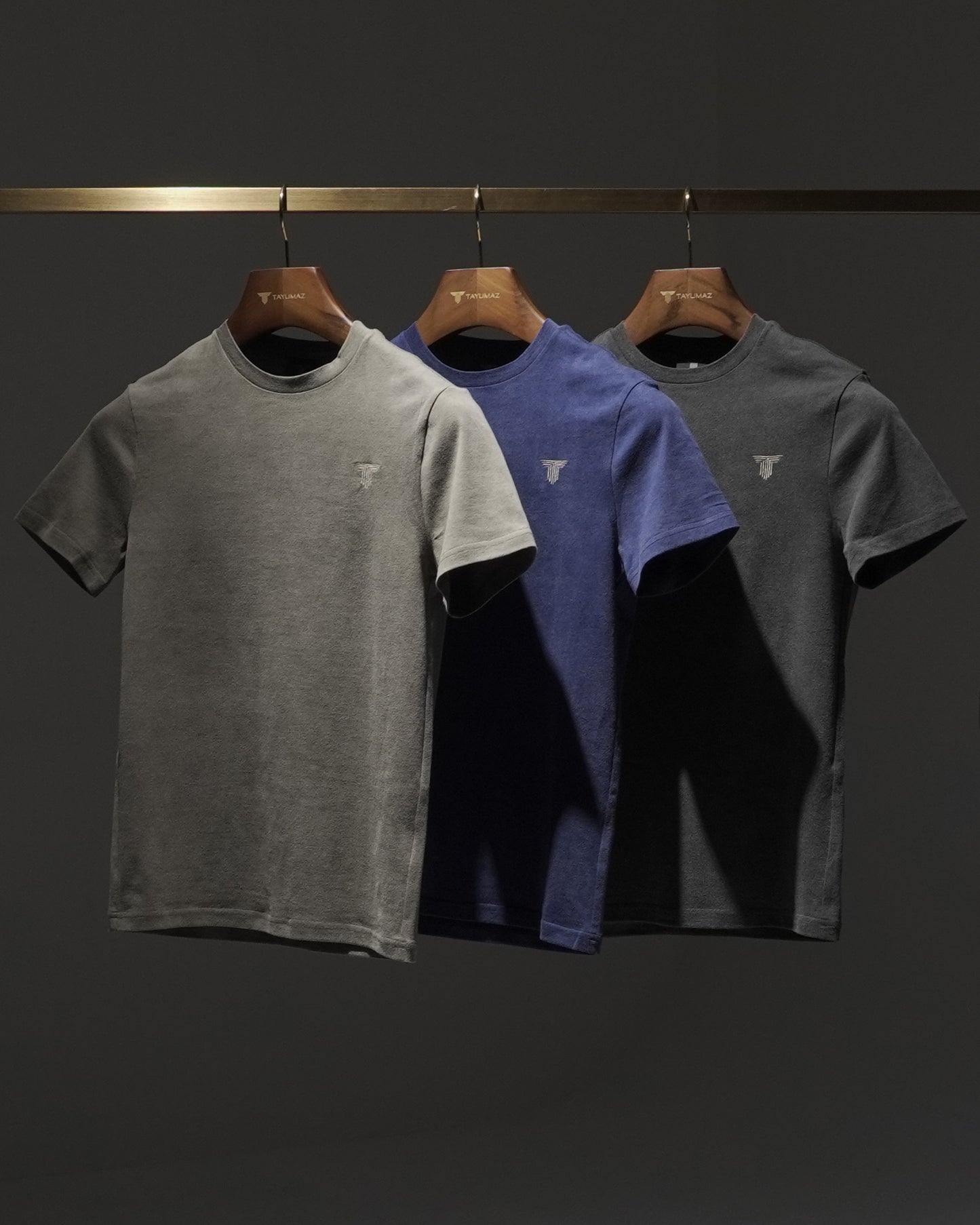 ウォッシュド両毛Tシャツ スリム  碧（みどり）