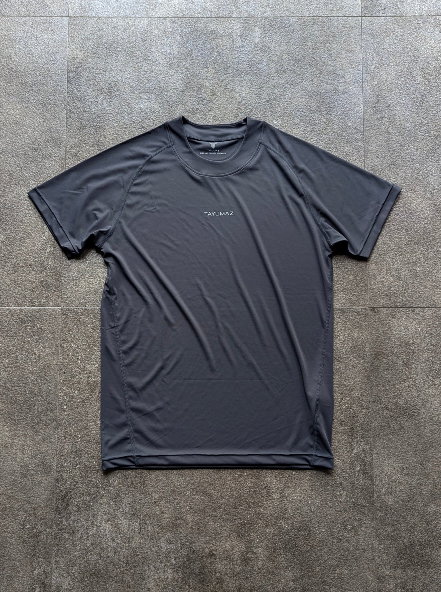 Stretch Smooth T-shirt Dark Gray / 3D Silicone Logo Dark Gray