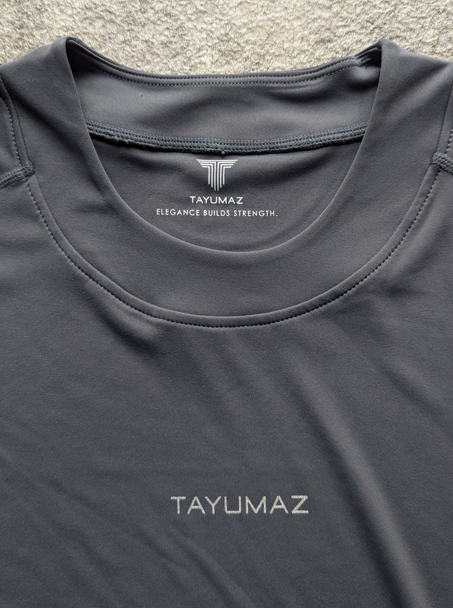 Stretch Smooth T-shirt Dark Gray / 3D Silicone Logo Dark Gray