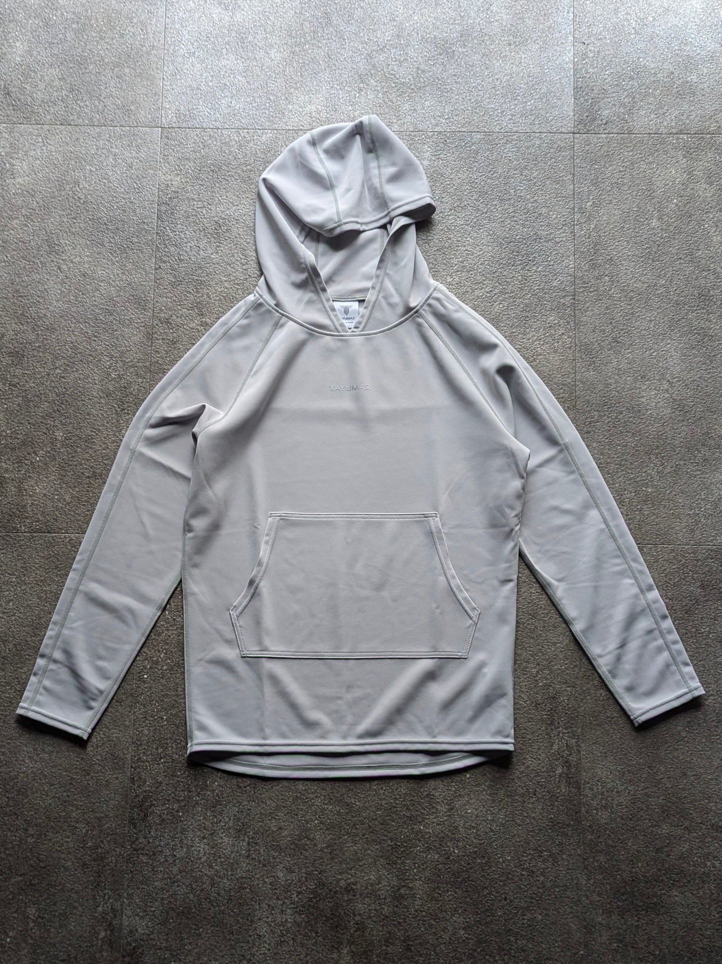 DRY SUITING HOODIE ICE GRAY / 3D SILICONE LOGO ICE GRAY