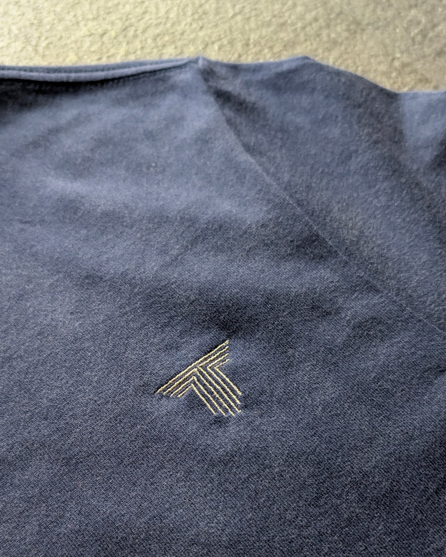 Washed Double-Milled T-shirt Slim Navy Blue