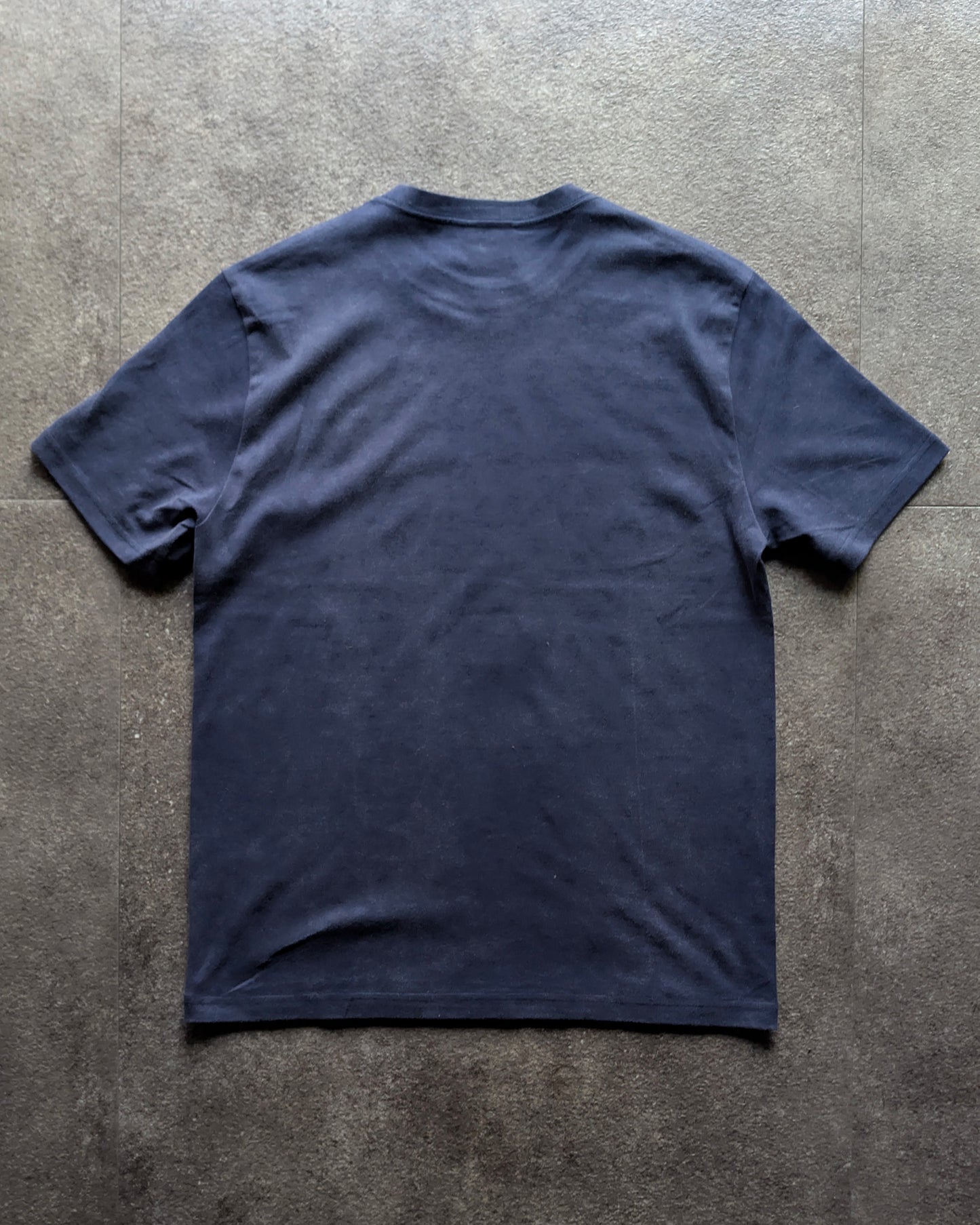 Washed Double-Milled T-shirt Slim Navy Blue
