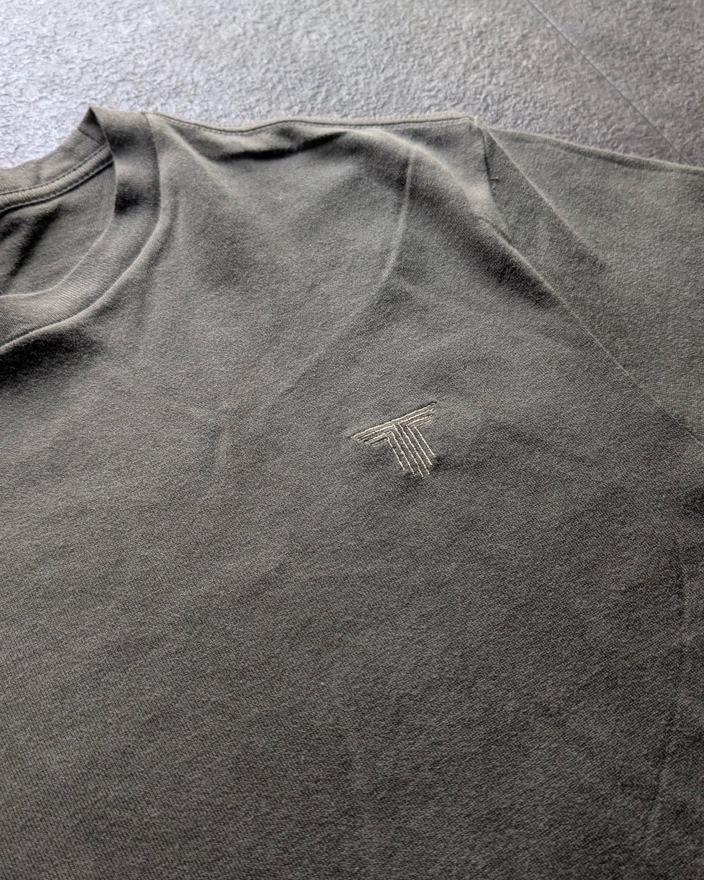 Washed Double-Milled T-shirt Slim - Green