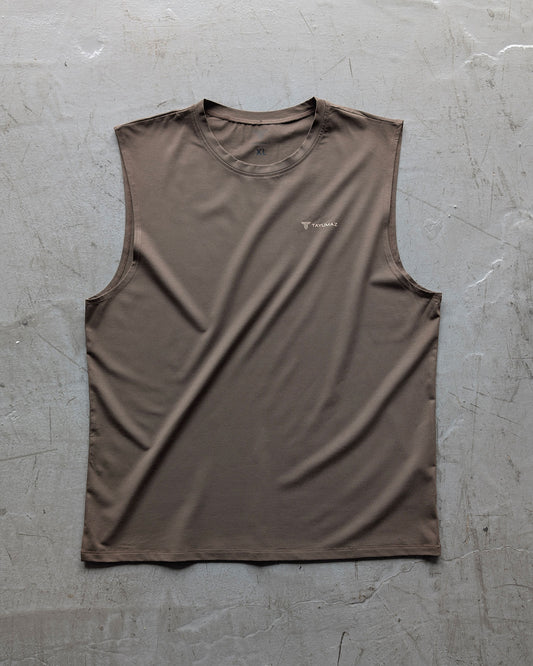 モダールノースリーブシャツ ダークブラウン