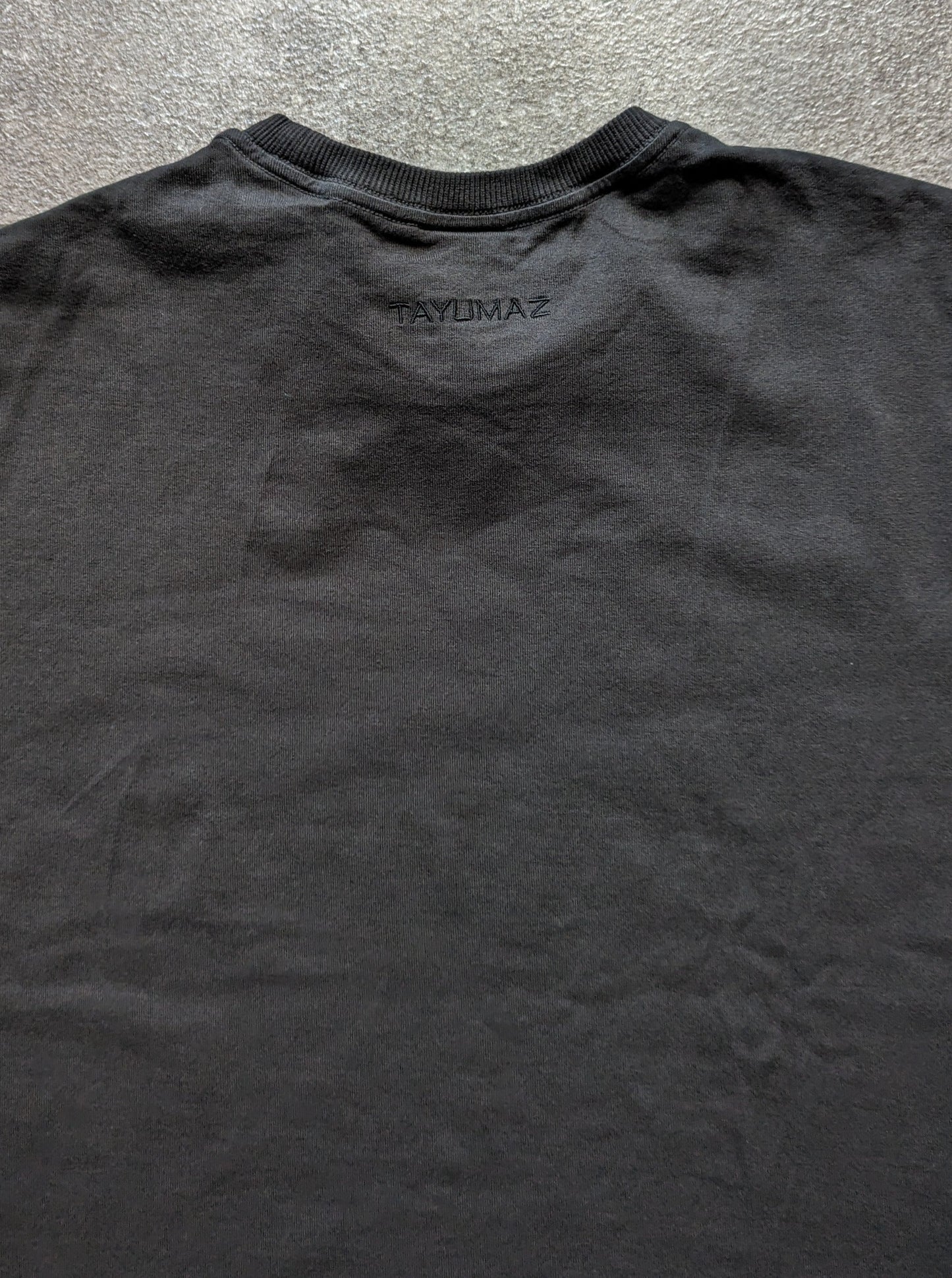 Washed cotton T-shirt black